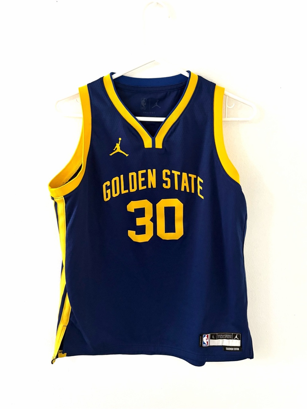 Jordan 2023-24 Golden State Warriors Stephen Curry Statement Jersey, Size: Large